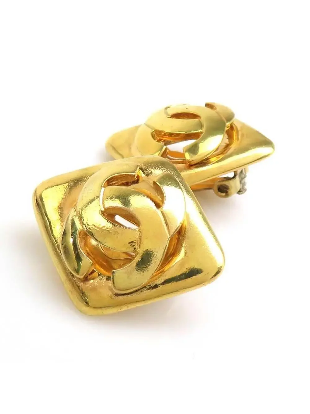 Auth Chanel Vintage Cc Logo Clip On #302707C33B
